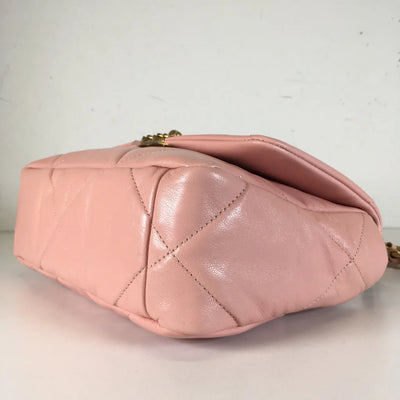 Chanel 19 Flap Small Pink Lambskin AG/R/SHW