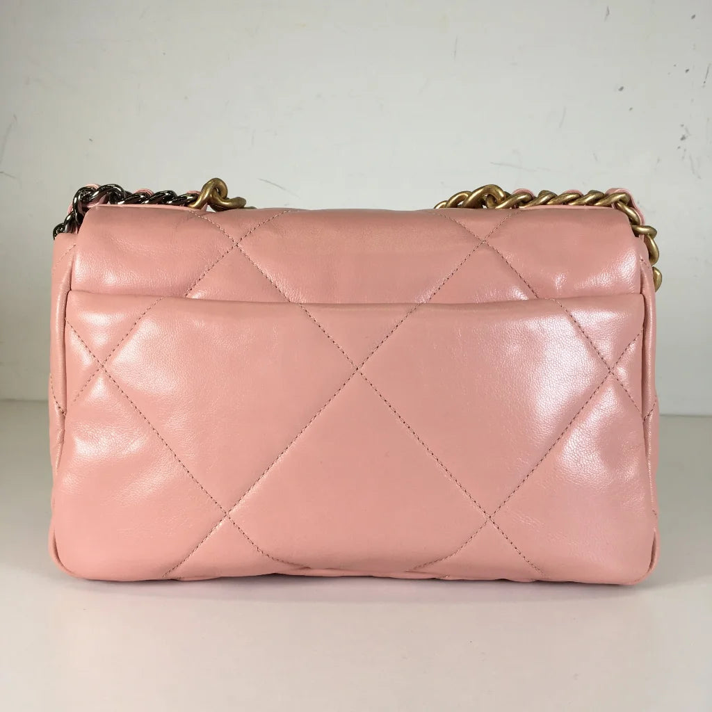 Chanel 19 Flap Small Pink Lambskin AG/R/SHW