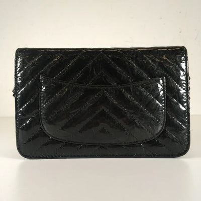 Chanel Wallet On Chain (WOC) Black Patent BHW