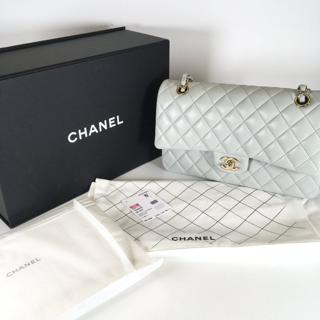 Chanel Classic Flap Medium Grey Lambskin