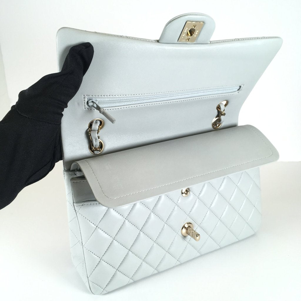 Chanel Classic Flap Medium Grey Lambskin