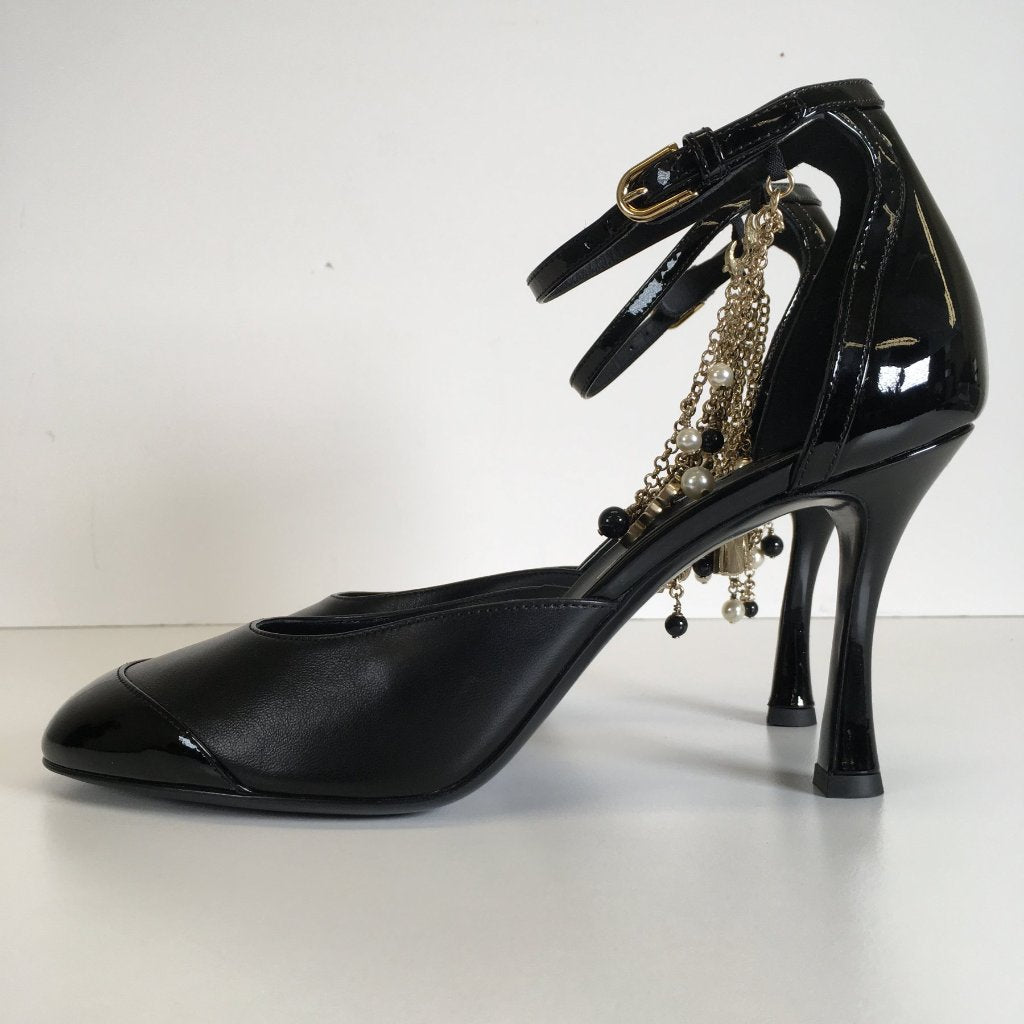 Chanel Ankle Chain Strap Heels Size 40