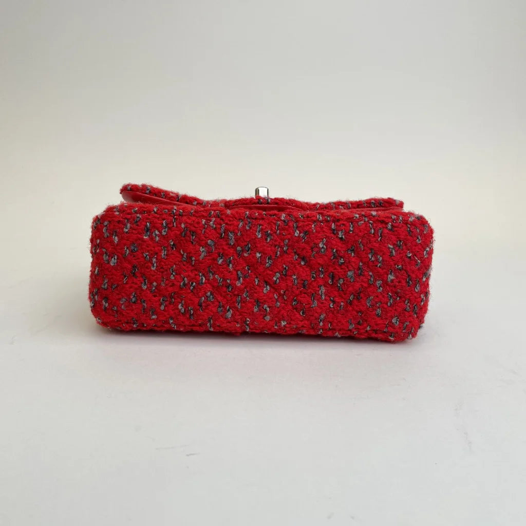 Chanel Mini Rectangle Red Tweed SHW