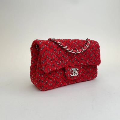 Chanel Mini Rectangle Red Tweed SHW