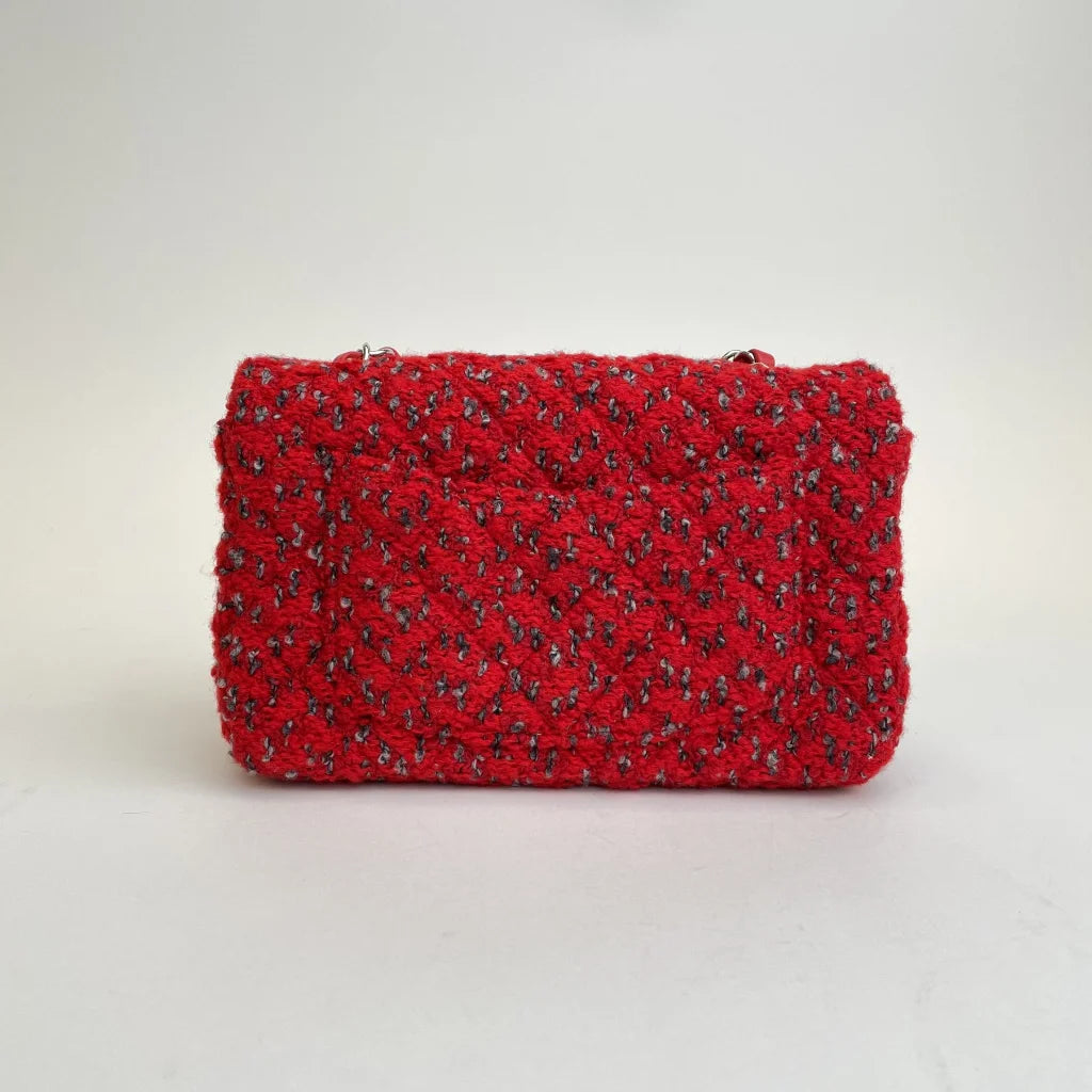 Chanel Mini Rectangle Red Tweed SHW