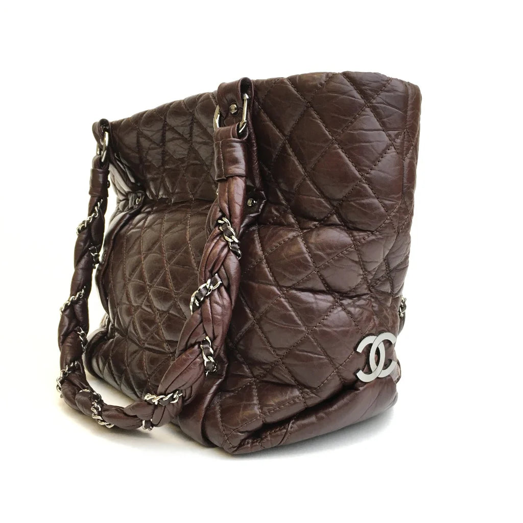 Chanel Lady Braid Tote Brown Lambskin SHW