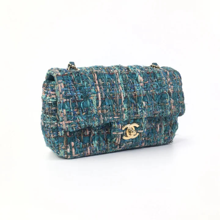 Chanel Mini Rectangle Blue Tweed