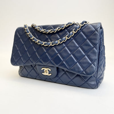 Chanel Classic Single Flap Blue Lambskin