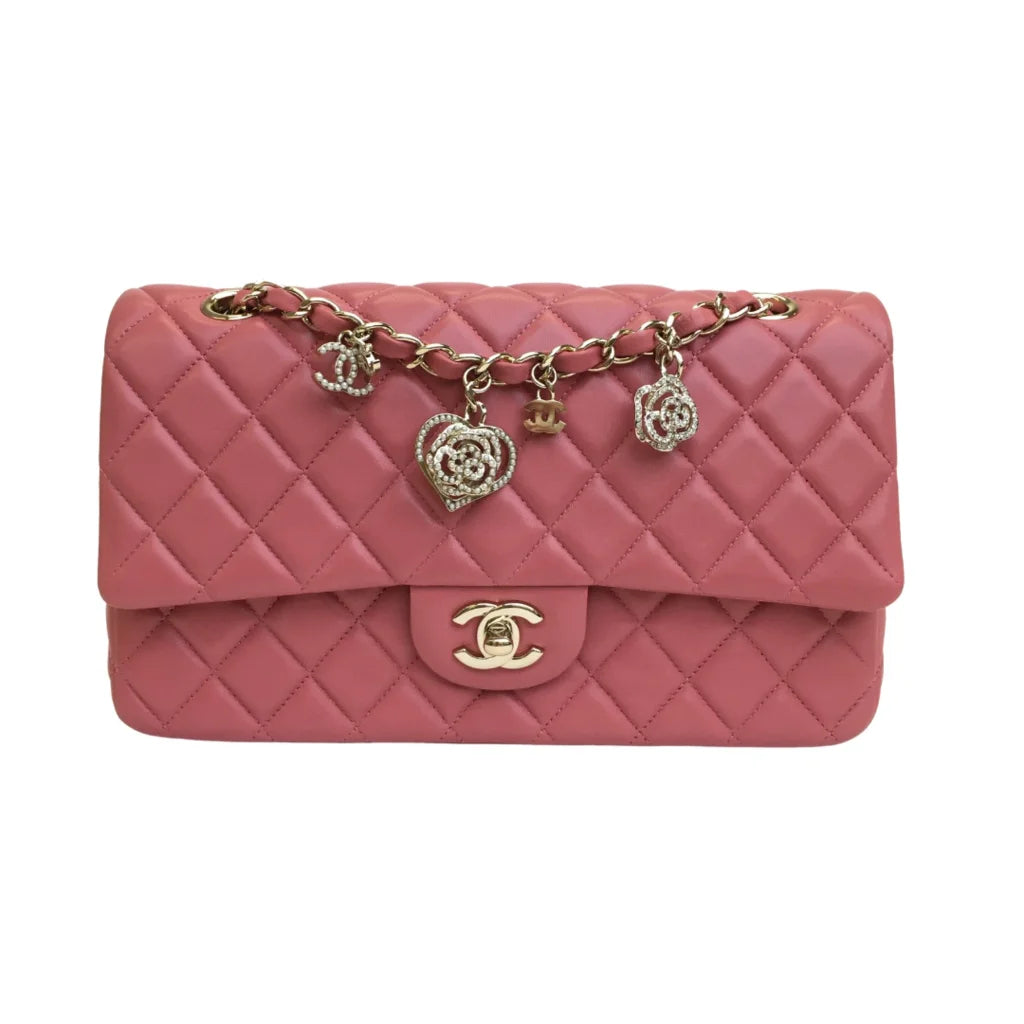 Chanel Charms Flap Medium Pink Lambskin LGHW