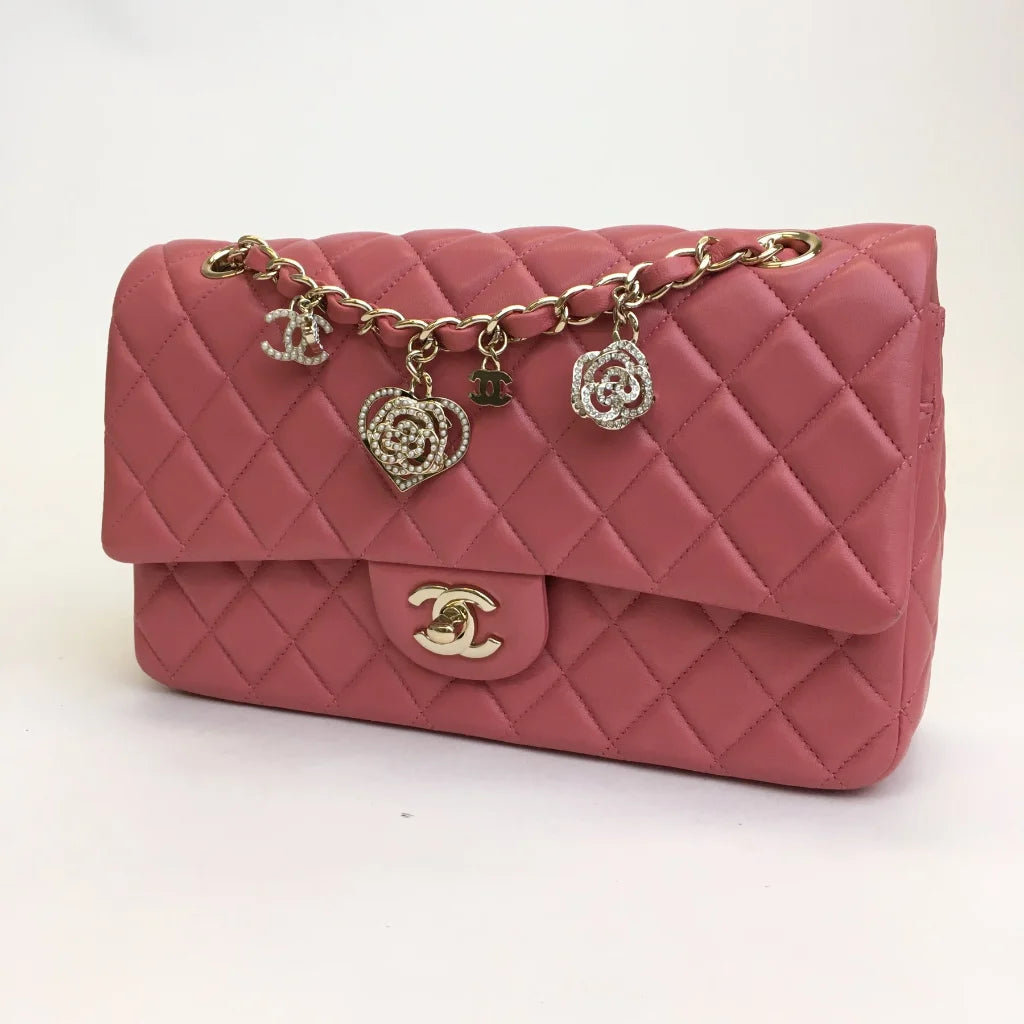 Chanel Charms Flap Medium Pink Lambskin LGHW