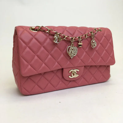 Chanel Charms Flap Medium Pink Lambskin LGHW