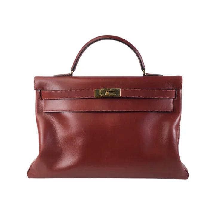 Hermes Kelly 40 Rouge H Box Calf