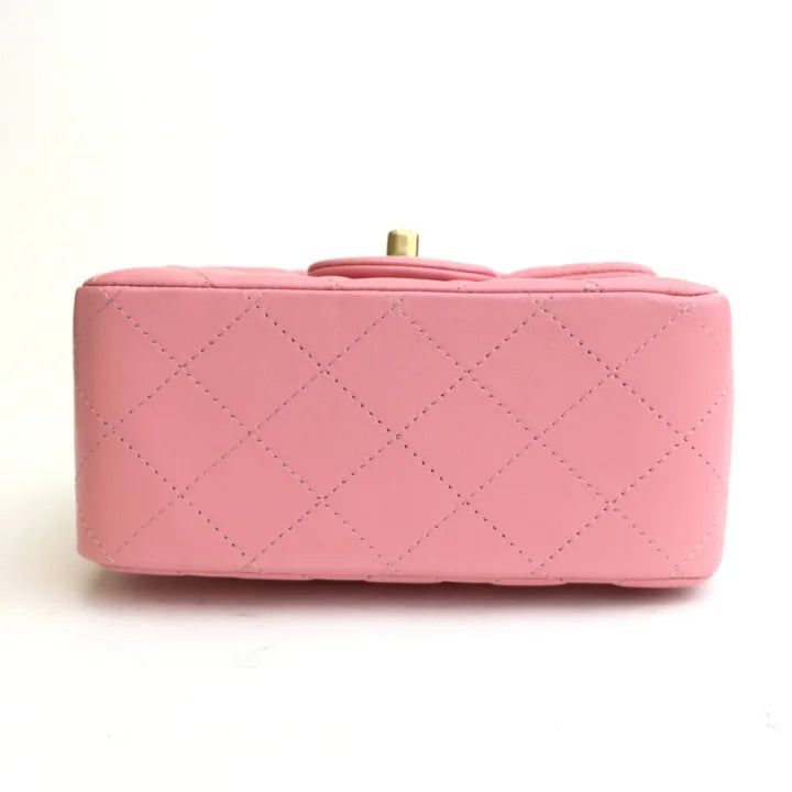 Chanel Square Mini Pink Lambskin AGHW