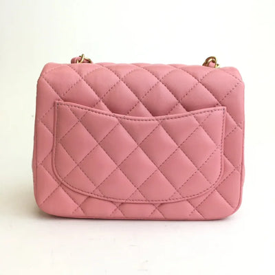 Chanel Square Mini Pink Lambskin AGHW