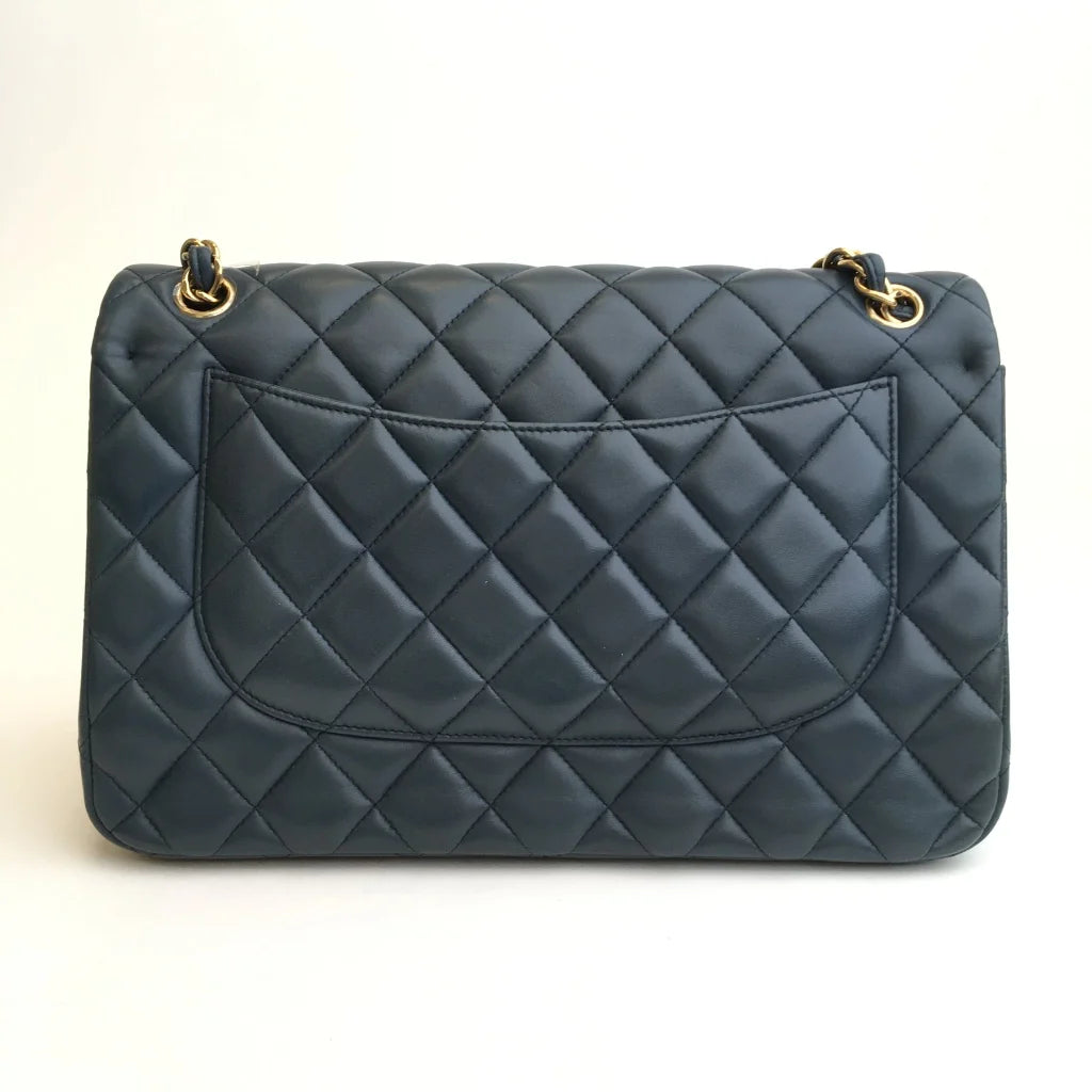 Chanel Classic Flap Jumbo Blue Lambskin