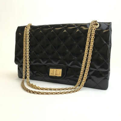 Chanel Reissue 227 Black Patent AGHW