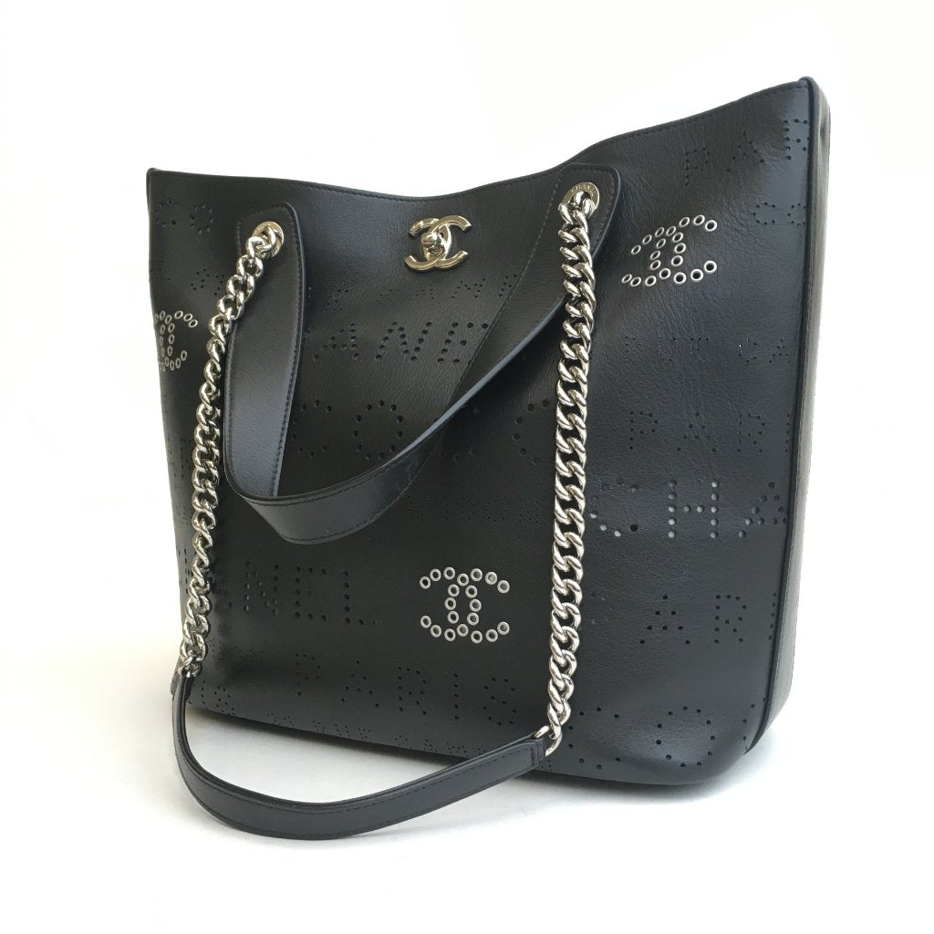 Chanel Eyelet Shopping Tote