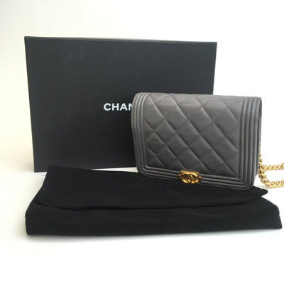 Chanel Boy Square Wallet on Chain