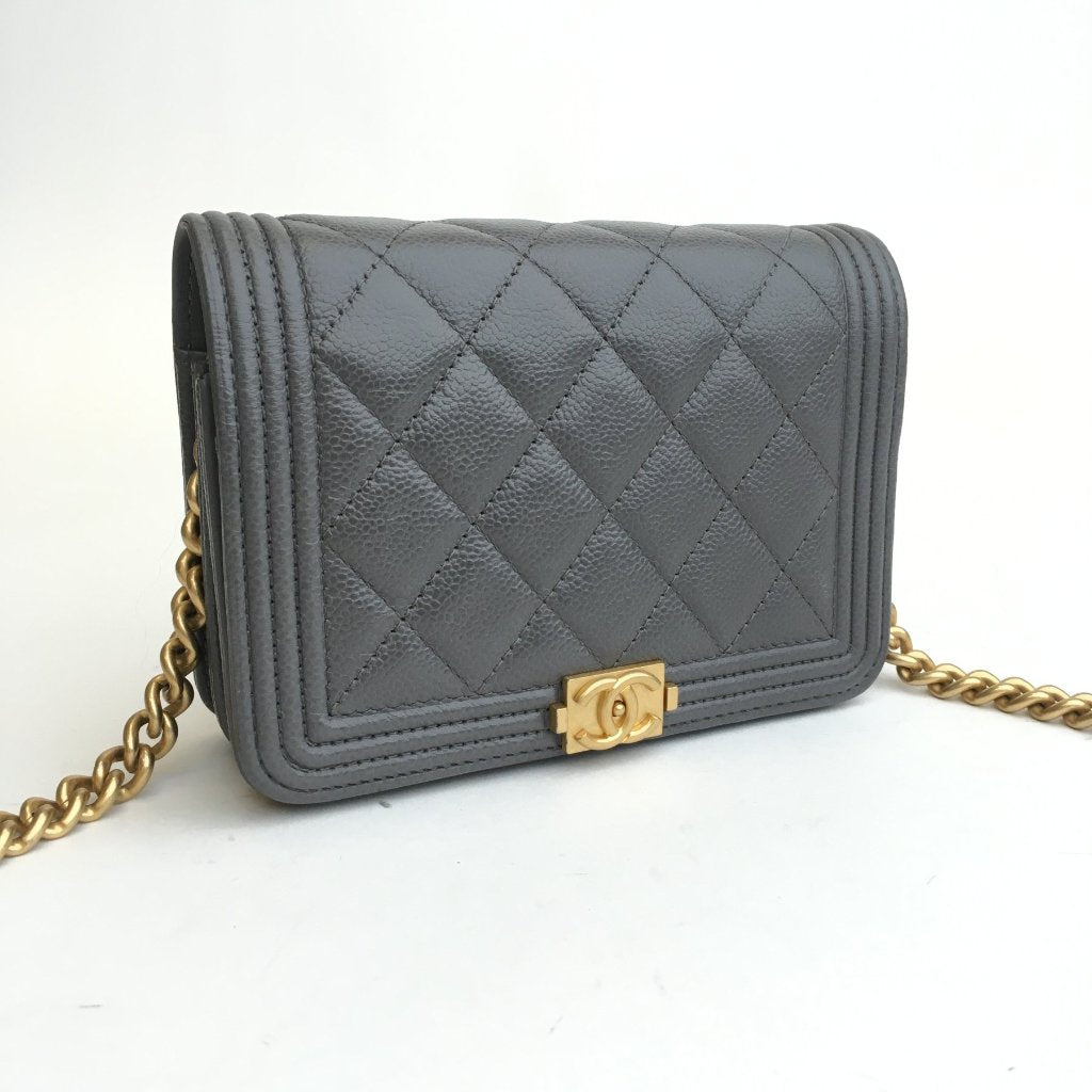 Chanel Boy Square Wallet on Chain