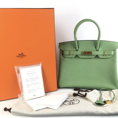 Hermes Birkin 30 Vert Criquet Epsom