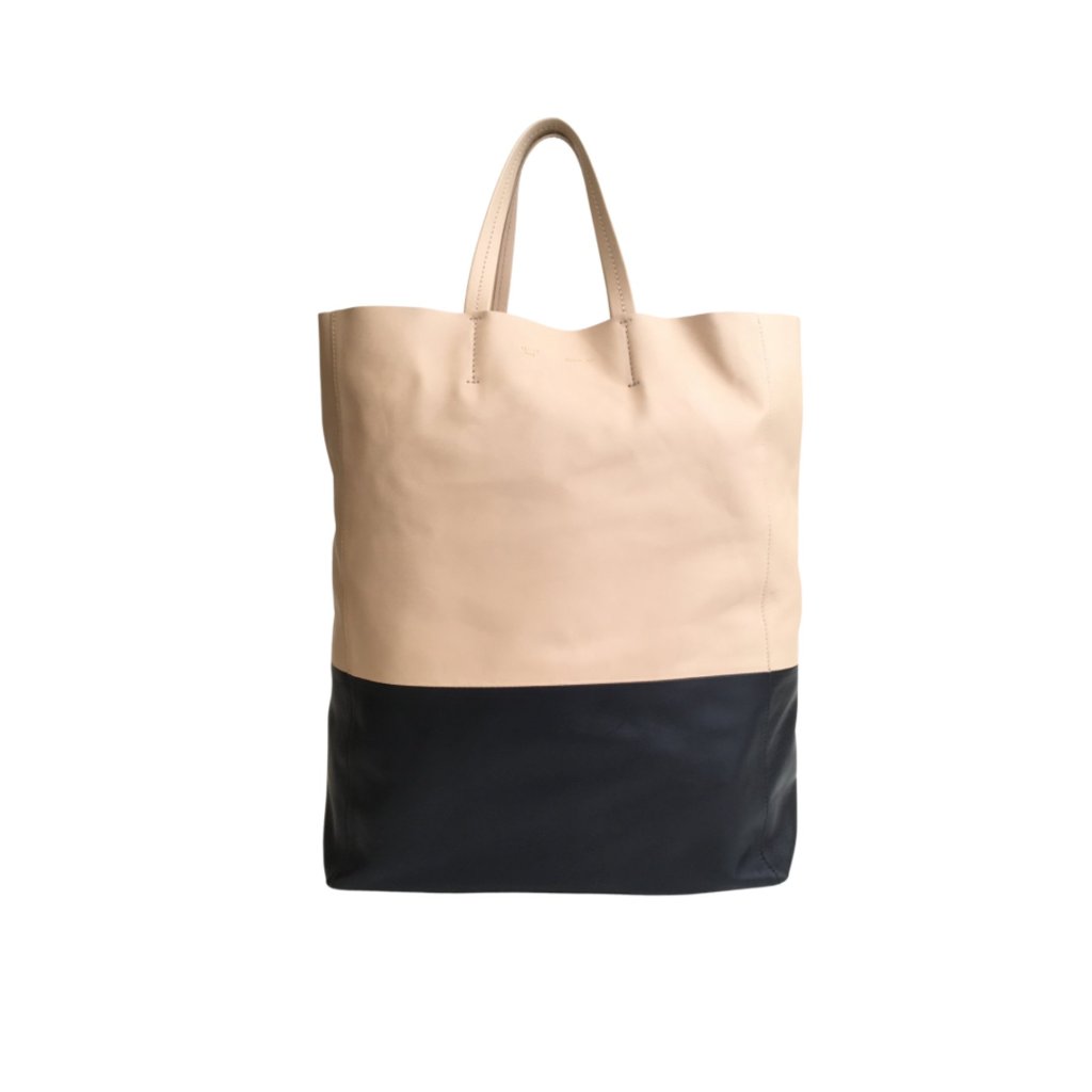 Celine Bicolor Cabas Vertical Tote