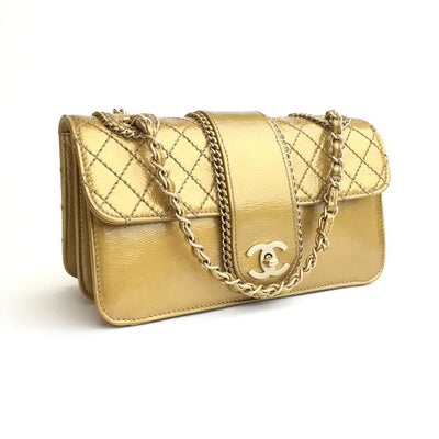 Chanel Madison Flap Bag Gold Patent GHW