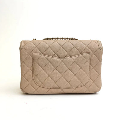 Chanel Filigree Bag Small Beige Caviar GHW