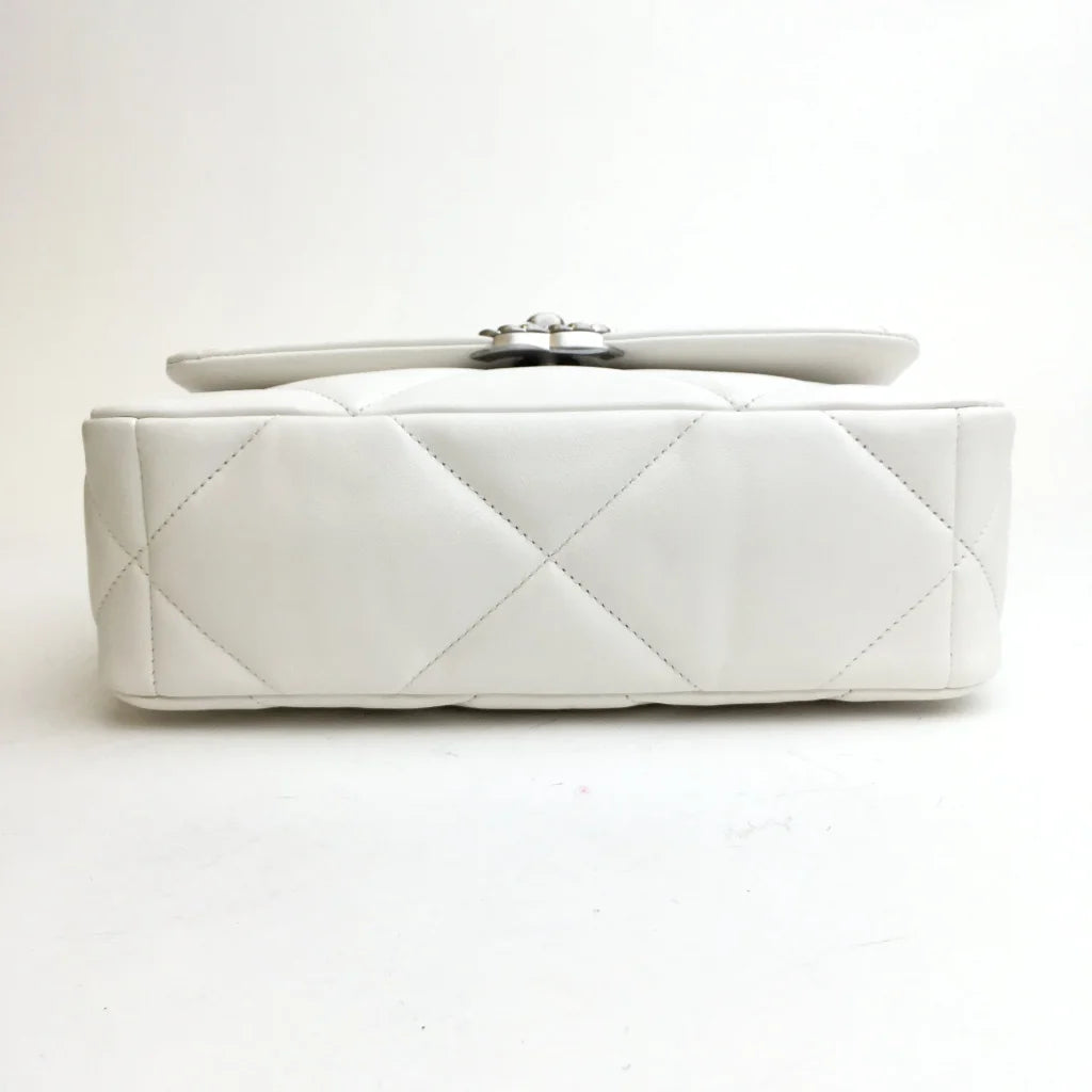 Chanel 19 Flap Small White Lambskin