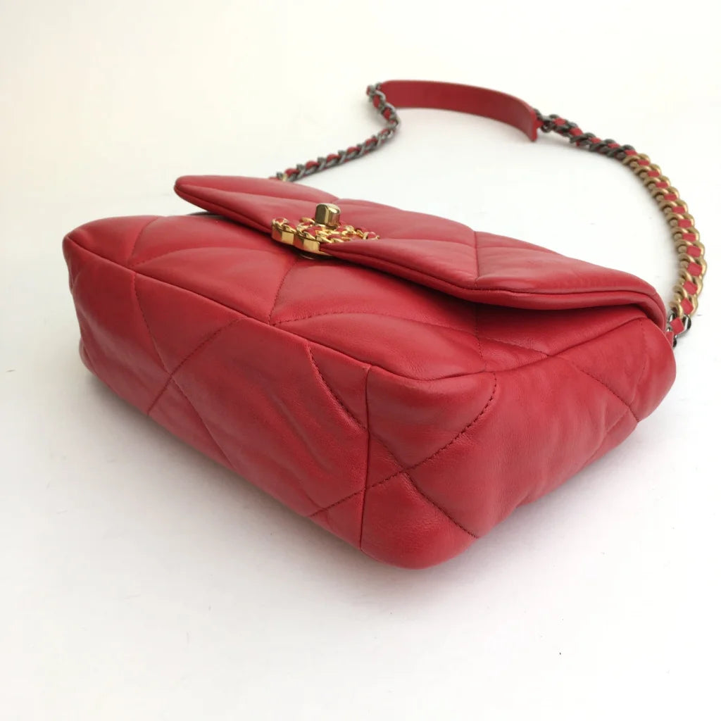 Chanel 19 Flap Small Red Lambskin