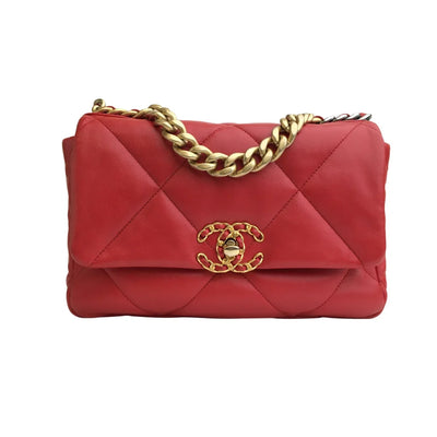 Chanel 19 Flap Small Red Lambskin