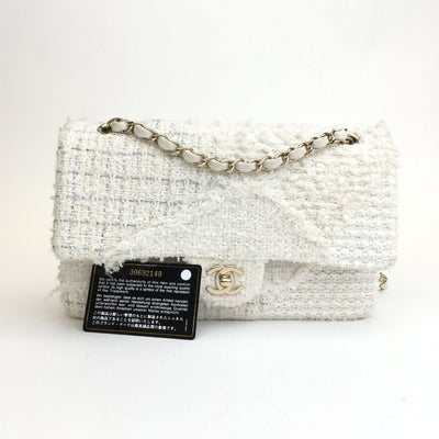 Chanel Classic Flap Medium White Tweed