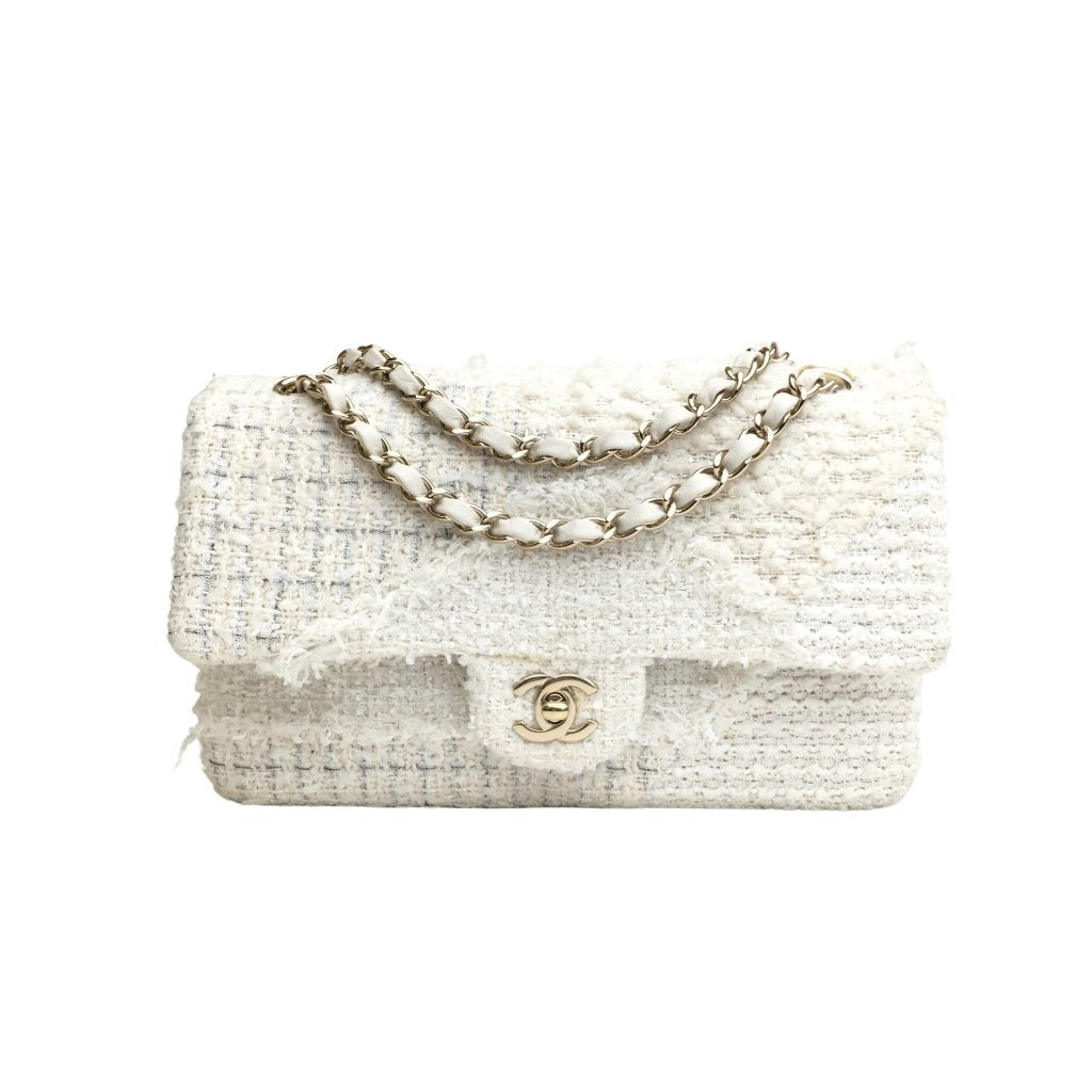 Chanel Classic Flap Medium White Tweed