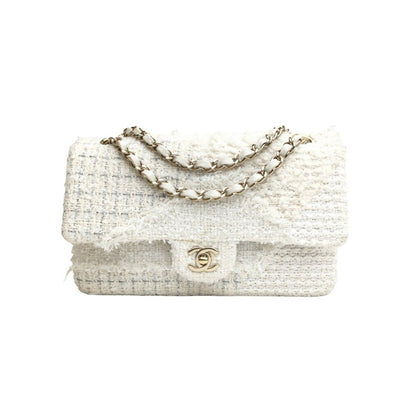 Chanel Classic Flap Medium White Tweed