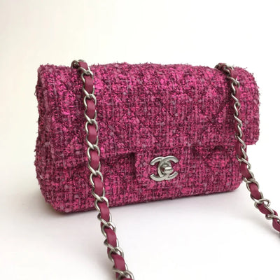 Chanel Mini Rectangle Pink Tweed SHW