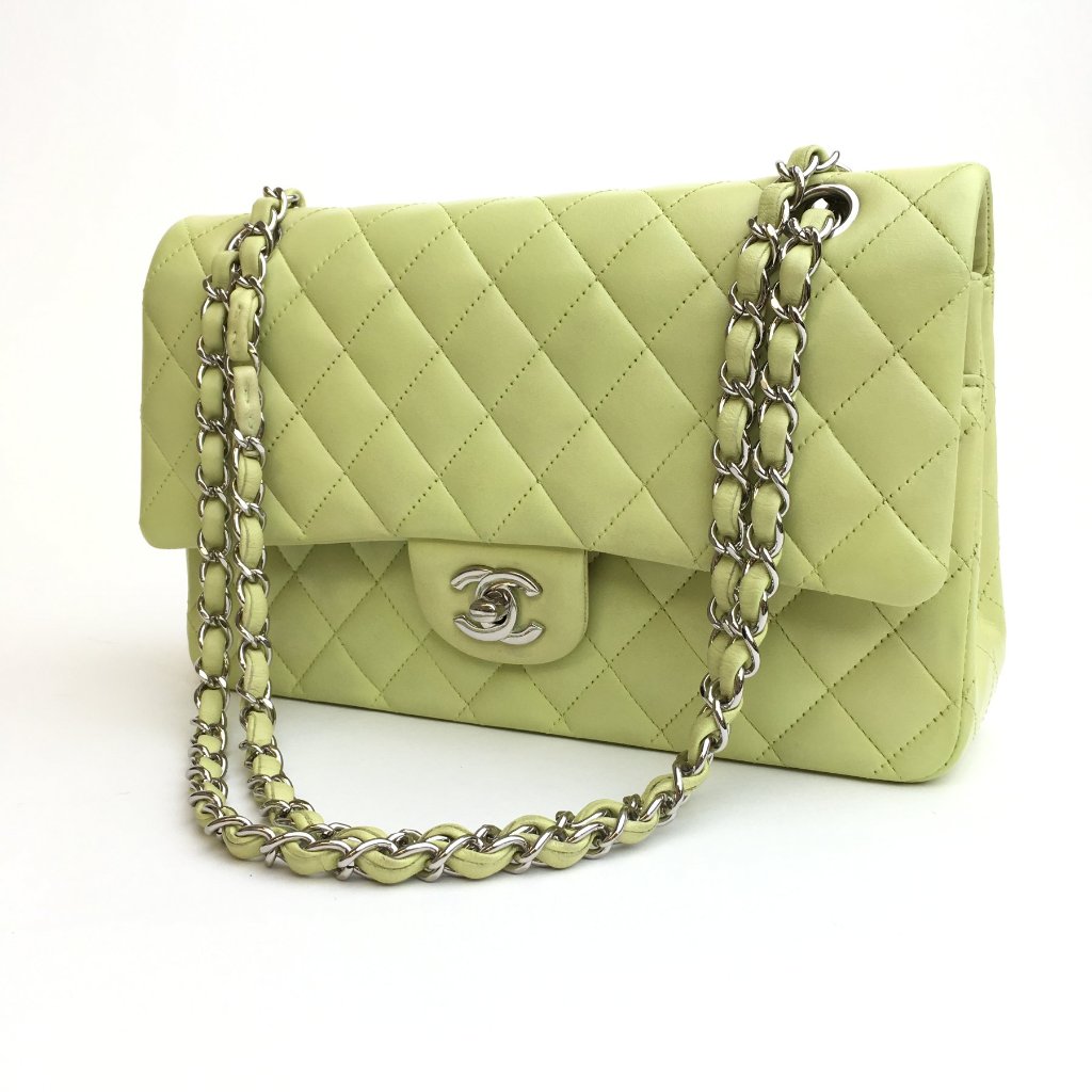 Chanel Classic Flap Medium Green Lambskin SHW