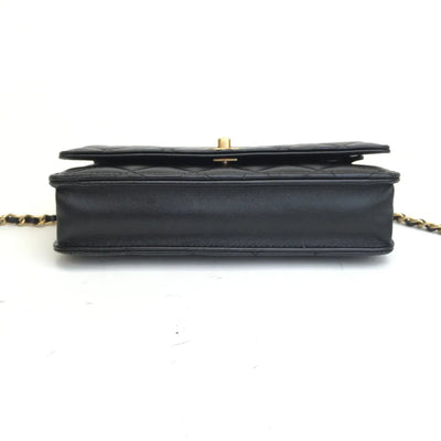 Chanel Pearl Crush Wallet On Chain (WOC) Black Lambskin GHW