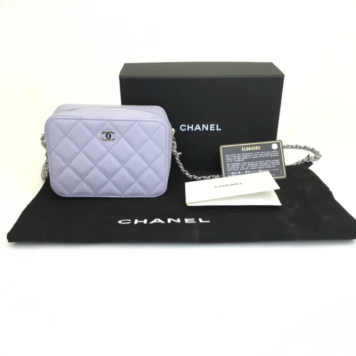 Chanel Camera Case 21K Purple Caviar SHW