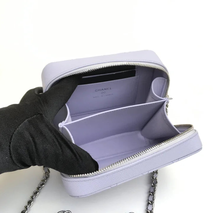 Chanel Camera Case 21K Purple Caviar SHW