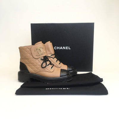 Chanel Combat Boots Sz 39