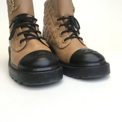 Chanel Combat Boots Sz 39