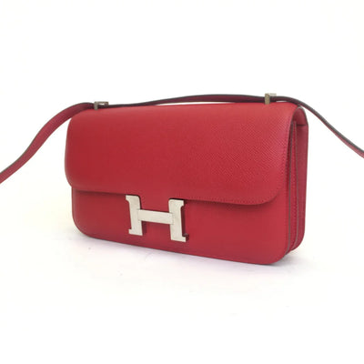 Hermes Constance Elan Rouge Casaque Epsom PHW