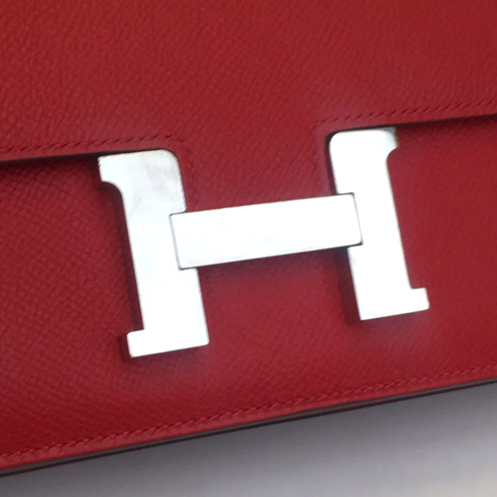 Hermes Constance Elan Rouge Casaque Epsom PHW