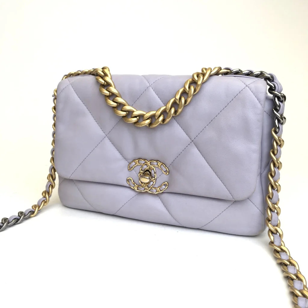 Chanel 19 Flap Small Purple Lambskin