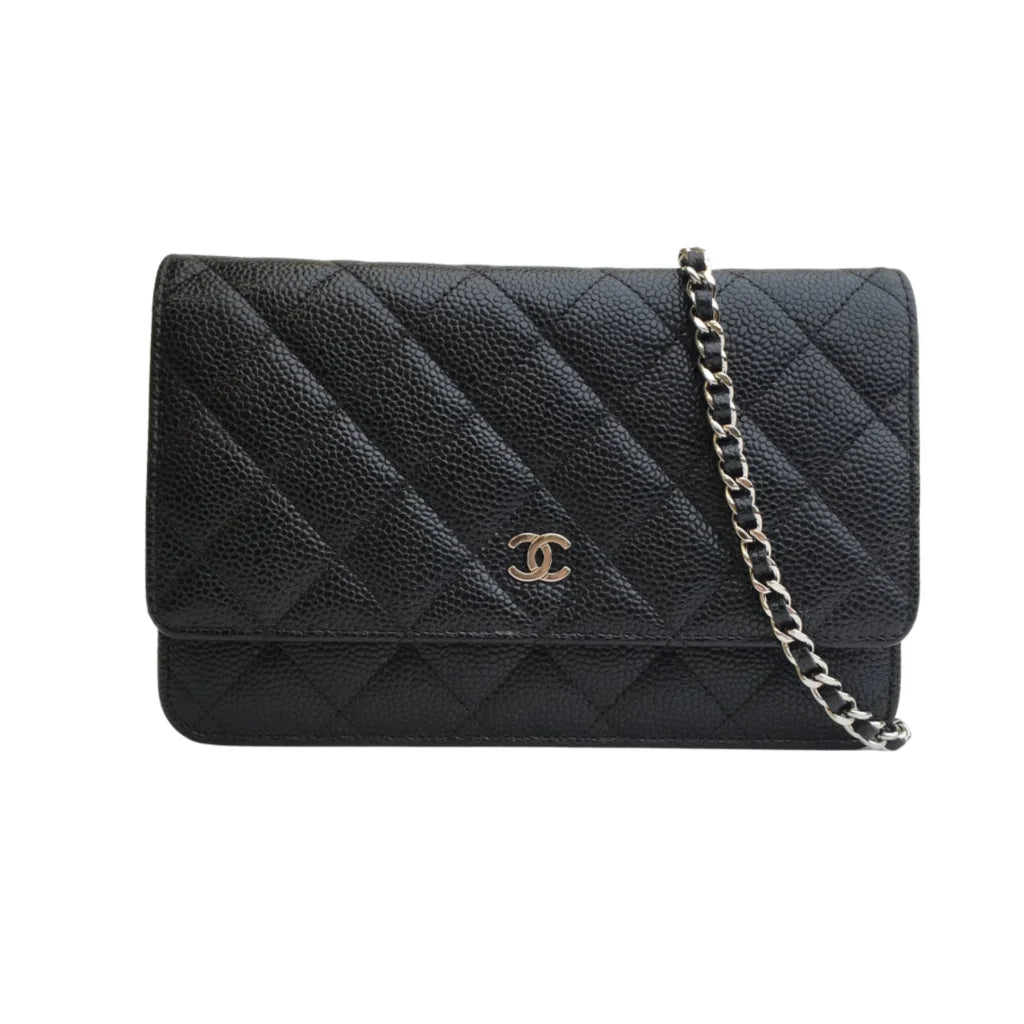 Chanel Wallet On Chain (WOC) Black Caviar SHW