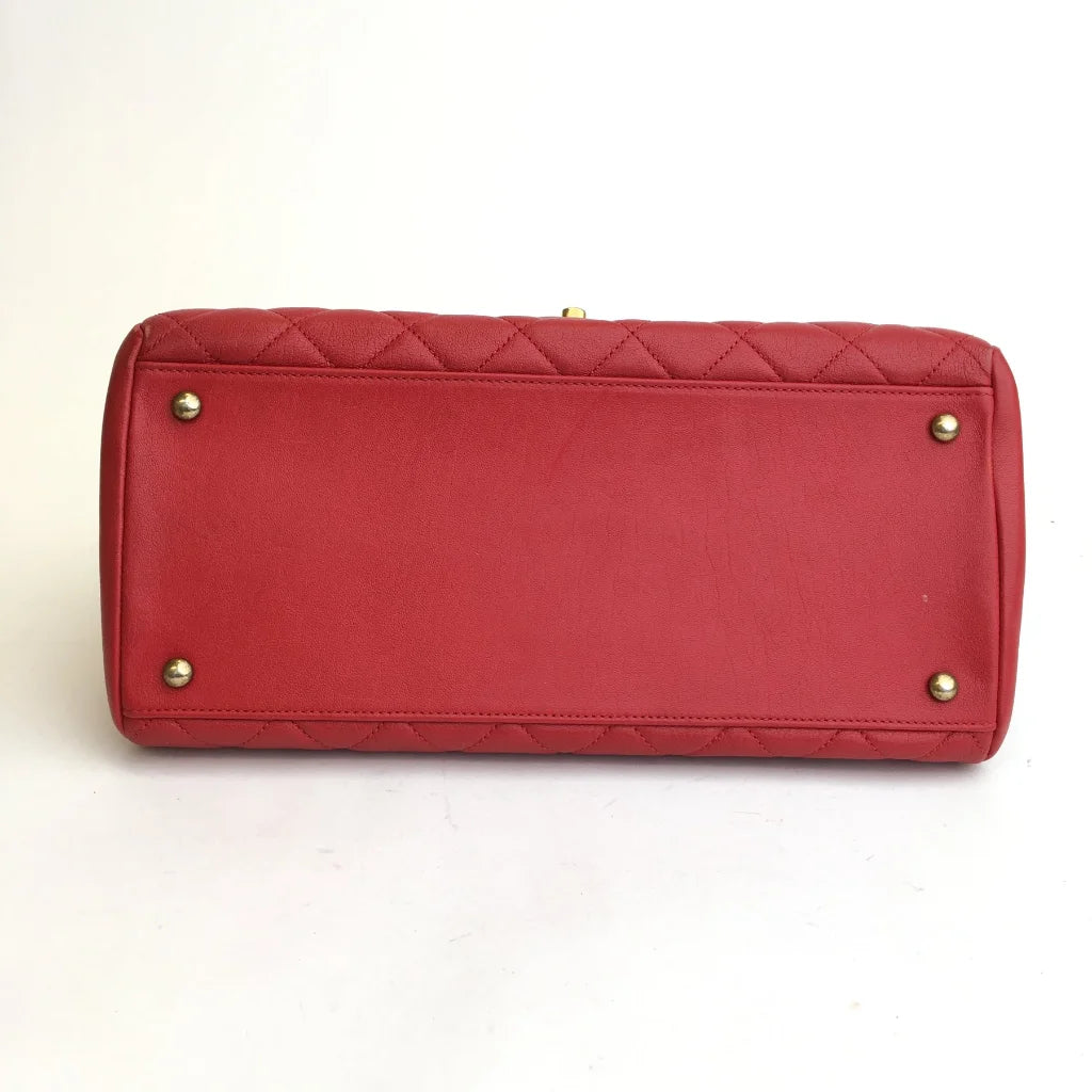 Chanel Paris-Rome Trapezio Flap Red Calfskin AGHW