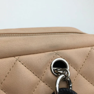 Chanel Cambon Bowling Bag Beige Calfskin SHW