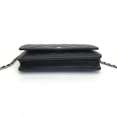 Chanel Wallet On Chain (WOC) Black Caviar SHW