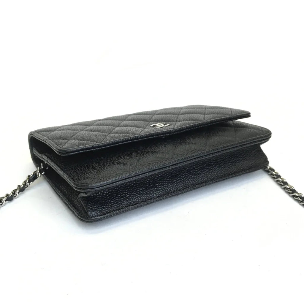 Chanel Wallet On Chain (WOC) Black Caviar SHW