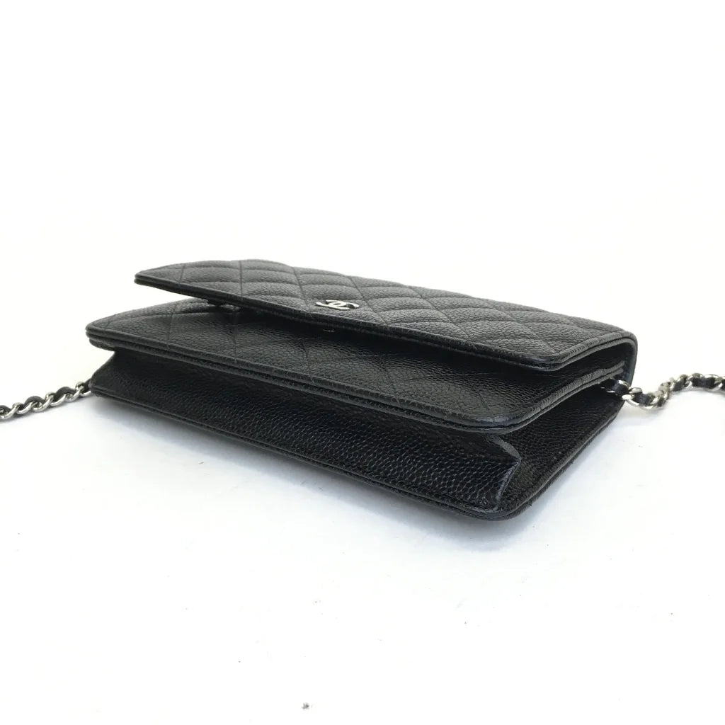 Chanel Wallet On Chain (WOC) Black Caviar SHW