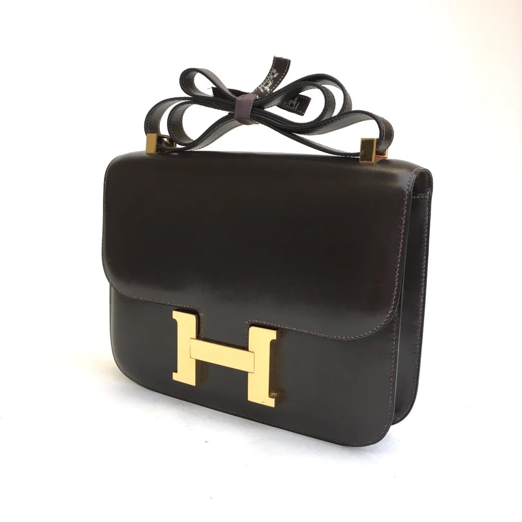 Hermes Vintage Constance 23 Ebene Box Calf GHW